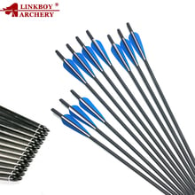 Linkboy Archery Carbon Arrows 17 Inch 20 Inch 22 Inch 4inch Plastic Vanes Crossbow Nock Hunting Crossbow Bolts Arrows Shooting 2024 - buy cheap