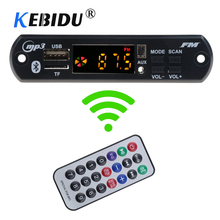 Kebidu placa decodificadora, bluetooth, mp3, 5v, 12v, módulo de áudio, versão led, para carro, música, alto-falante, veículos, mp3, usb, fm, tf 2024 - compre barato