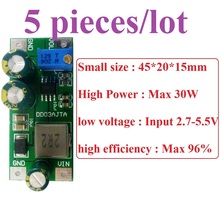 Placa de conversão inicial para bateria de lítio, 30w, dc 3v, 3.3v, 3.7v a 5v, 6v, 7.5v, 9v, 10v, 12v, 14.8v, 24v 2024 - compre barato