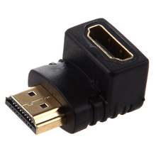 HDMI адаптер 90 градусов правый угол l-тип (нижний) черный 2024 - купить недорого