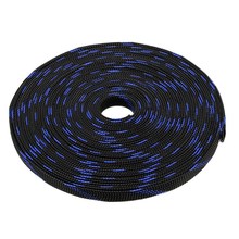 JFBL Hot Pet Braided Sleeving 32.8 Feet 10M Expandable Cable Wrap 10Mm Diameter Wire Sheath Blue Black 2024 - buy cheap