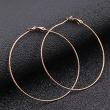 Embossed thin lines Round Brief Titanium Stainless Steel Colors Plated Men Earring Hoop Earrings For Women Classic Jewelry 2024 - buy cheap