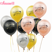 Amatwill-Globo para fiesta de graduación, decoraciones de regreso a Shcool, gorra de despedida de soltera, suministros de felicitación de graduación 75D, 2019 2024 - compra barato