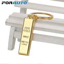 Chaveiro de metal com barra de ouro forauto, acessório criativo 2024 - compre barato