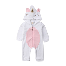 New Arrivels 3D Unicorn Newborn Baby Girls Flannel Romper Jumpsuit Outfits Autumn Spring Clothes 2024 - buy cheap