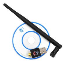 Elisona 150 Мбит/с USB WiFi адаптер 5дб wi-fi антенна Lan беспроводная сетевая карта портативный wi-fi приемник Adaptador 802.b/ g/n wifi 2024 - купить недорого