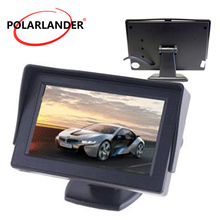 Frete grátis para câmera de visão traseira ou monitor de carro dvd prioridade inversa 4.3 com tft colorido lcd com 2 canais de entrada de vídeo 2024 - compre barato