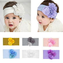 Lovely Infant Kids Girl Baby Headband Infant Newborn Flower Bow Hair Band Accessories Gift 2024 - buy cheap