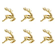 Napkin Rings, 6Pcs Gold Elk Chic Napkin Rings for Place Settings, Wedding Receptions, Christmas, Thanksgiving and Home Kitchen 2024 - buy cheap