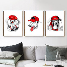 Cartazes e impressões de animal para parede aavv, arte em tela, decoração de casa, cães, sem moldura 2024 - compre barato