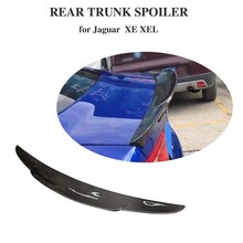 Fibra de carbono traseiro tunk spoiler boot lábio para jaguar xe xel 2017 2018 2024 - compre barato