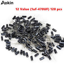 12 value kit 1uF-470uF Electrolytic Capacitor assortment set pack 1UF 2.2UF 3.3UF 4.7UF 10UF 22UF 33UF 47UF 100UF 220UF 2024 - buy cheap