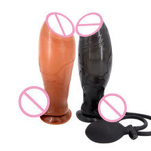 DLX Soft Dildo Big Butt Plug Huge Inflatable Dildo Pump Penis Realistic Suction Cup Sex Toys For Women Large Sex Products 2024 - buy cheap