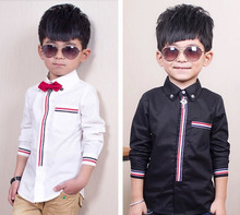 Children's shirts boys long sleeve cotton shirts 4-15 years old 2024 - buy cheap