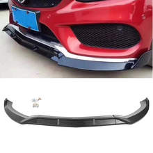 Matte Black Car Front Bumper Lip Spoiler Trim For Mercedes Benz W205 C-Class C300 C200 C180 2015 2016 2017 2018 Sport DP Style 2024 - buy cheap