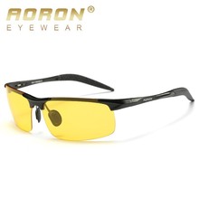 AORON мужские поляризованные очки ночного видения очки для вождения мужские желтые солнцезащитные очки для вождения oculos lentes de sol mujer 2024 - купить недорого