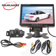 Monitor com tela lcd colorida para carro, 7 luzes led infravermelho, sem fio, câmera de visão traseira com visão noturna 2024 - compre barato