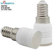 Mini Ceramic White Body E14 Led Bulbs 5W 7W Crystal Lamp SMD3014 24PCS Leds AC 110V 220V 240V Spotlight Warm Cold White 2024 - buy cheap