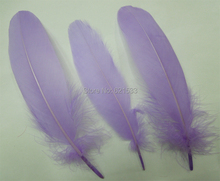 Гусиные перья, 200 шт./лот светло-фиолетовый гусиные перья из сатинета, Красивые свободные гусиные перья, 12-20 см 2024 - купить недорого
