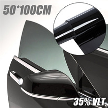 Mayitr 1pc 50x100cm VLT 35% Black Car Glass Window Tint Shade Film Roll For Auto House Balcony 2024 - buy cheap