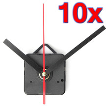 10 Uds. Reloj de pared de cuarzo negro y manecillas Rojas, mecanismo de movimiento de husillo, Kit de herramientas de reparación DIY 55x55x15mm 2024 - compra barato