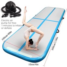 Inflatable Gymnastics AirTrack Tumbling Air Track Floor Trampoline Electric Air Pump for Home Use/Training/Cheerleading/Beach 2024 - buy cheap