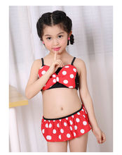 Los niños del bebé niña Minnie Bikini Biquini Infantil baño con tiras, para natación trajes de baño traje arco Dot conjuntos de trajes de baño 2024 - compra barato