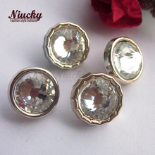 Niucky 12.7mm Gold Thin edge Crystal sewing buttons for women clothing cardigan sweater chiffon shirt buttons P0301d-047 2024 - buy cheap