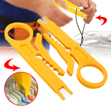 2pcs Wire Coax Coaxial Stripping Tool Universal Cable Stripper Cutter Mini Yellow Network Wire Pliers For Home Garden DIY Tool 2024 - buy cheap