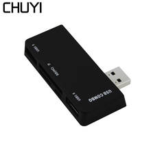 CHUYI USB Hub Combo 5 Ports 3.0 SD/TF Card Reader High Speed Multifunction USB Splitter Hub For Microsoft Surface Pro3/Pro4 2024 - buy cheap