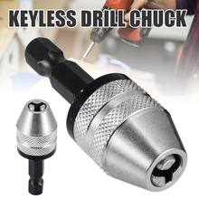 Keyless Drill Chuck Quick Screwdriver Impact Driver Adaptor 1/4" Hex Shank Keyless Drill Bit Chuck 2024 - buy cheap