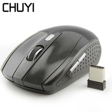CHUYI-ratón óptico inalámbrico para juegos, ajustable de 2,4G receptor USB, 1600 DPI, para PC, Xiaomi, portátil y Notebook 2024 - compra barato