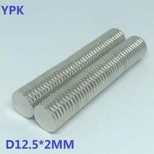 50 100PCS/LOT Neodymium magnet 12.5*2  Disc Rare Earth Permanent Magnet 12.5x2  N38 Strong NdFeB Magnets 12.5 x 2 2024 - buy cheap