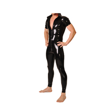 Latex Men Black Handsome Jumpsuits Tight 0.4mm Latex Cool Size XXS-XXL 2024 - buy cheap