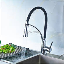 GIZERO Best Chrome Faucet Flexible Mixer Tap Single Handle Hole Deck Mount Kitchen Sink Faucet Pull Out Torneira Cozinha GI675 2024 - buy cheap