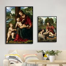 Home Decoration Canvas Print  Art Wall Pictures  Poster Canvas Printing Paintings Italy Leonardo Da Vinci Virgin and Child 2 2024 - buy cheap