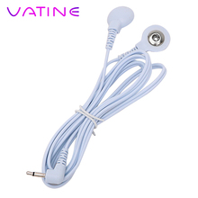 VATINE-juguetes sexuales con hebilla de 2 cabezales, línea 1 de Electro estimulación, conversión de choque, terapia, masajeador, accesorios, tubo de descarga eléctrica 2024 - compra barato