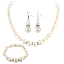 Pearl Jewelry Set Necklace Bracelet Earrings Pearl Sets For Women Party Jewelry Wedding Bride Suit Jewlery Parure Bijoux Femme 2024 - buy cheap