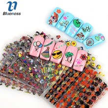 Blueness 24Pcs/Set DIY Cartoon Nails Stickers Colorful Style Nail Art Decals 3D Manicure Stickers UV Gel Nails Decorations 2024 - buy cheap