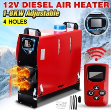 All in One 1-8KW Adjustable 12V Air diesels Fuel Heater 4 Hole For Boats Bus Car Heater +Remote Control+LCD key Switch 2024 - buy cheap