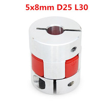 1Pcs 5mm x 8mm Aluminum Flexible Spiders Shaft Coupling OD25mm x L30mm CNC Stepper Motor Coupler Connector Jaw Spiders Structure 2024 - buy cheap