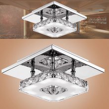 Modern Crystal Ceiling Lamp 8W White/Warm LED Hanging Lighting Metal Ceiling Light Fixtures For Dining Living Room Bedroom Aisle 2024 - buy cheap