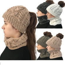 Мужская и женская зимняя вязаная шапка-шарф, ветрозащитная Теплая Лыжная шапка 2024 - купить недорого