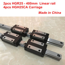 HGR25 guia linear: 2pcs HGR25-400mm + 4pcs HGH25CA transporte bloco linear peças CNC 2024 - compre barato