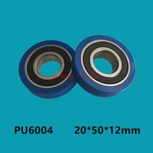 2021 Real Special Offer Plastic Bearing 6004 Polyurethane Roller Pulley Rubber Guide Wheel Hardware Fixed 20*50*12mm 2024 - buy cheap