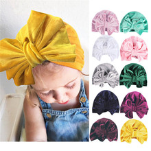 New Cute Newborn Baby Girls Infant Toddler Comfy Bowknot Hospital Cap Beanie Hat Solid 2024 - buy cheap