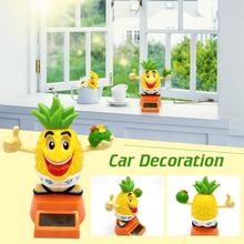 Muñeco de piña con cabeza agitadora para niños, juguete de baile con energía Solar, decoración de coche de bailarina animada, regalo divertido 2024 - compra barato