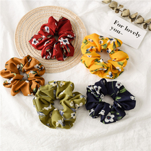 High Quality 2019 New Hair Scrunchies For Women Flower Elastic Hair Bands Headwear Ponytail Holder Hair Ties Ropes 2024 - buy cheap