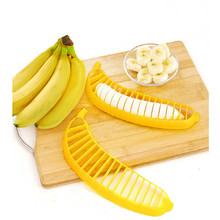 1pc plástico banana slicer cortador chopper frutas vegetais ferramentas de salada banana fabricante cozinha ferramenta 2024 - compre barato