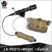 Switch tático softair surefire, luz m600, laser vermelho, peq15 e interruptor tático peq, lanterna, peq, 16a 2024 - compre barato